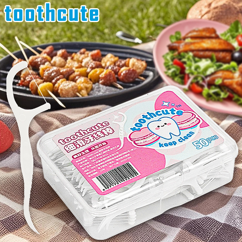 Toothcute ultra-thin dental floss 6-box set – portable strong floss for tight teeth cleaning