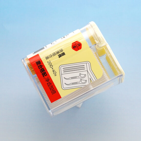 Stylish disposable toothpick and floss picks combo in a home-use storage bottle