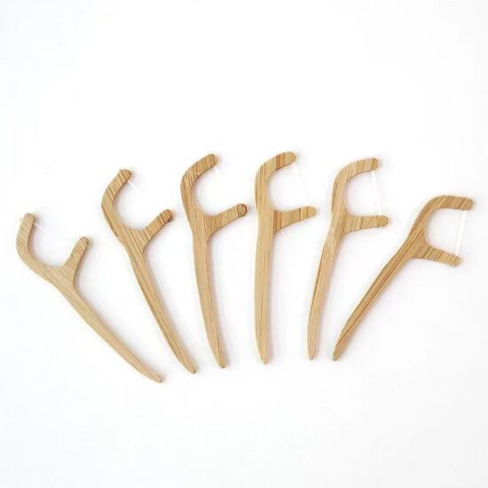Ultra-fine bamboo fiber dental floss for gum and interdental cleaning