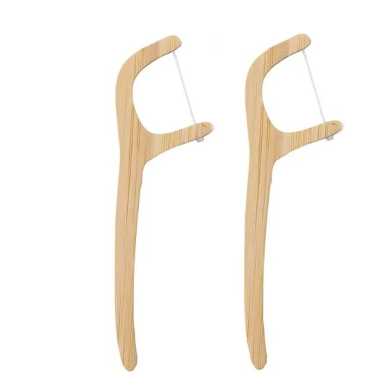 Ultra-fine bamboo fiber dental floss for gum and interdental cleaning