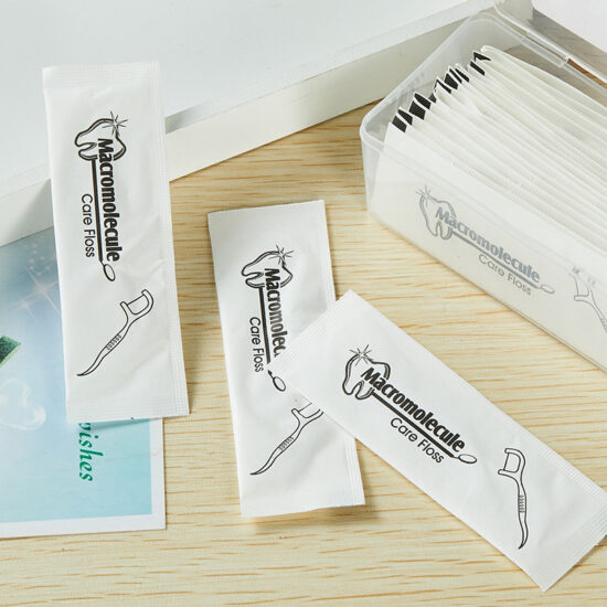 Individually Wrapped Disposable Dental Floss Picks for Hotels, Restaurants, and Hospitals