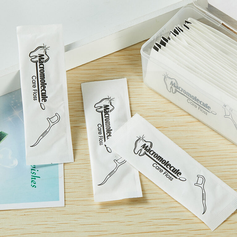 Individually Wrapped Disposable Dental Floss Picks for Hotels, Restaurants, and Hospitals