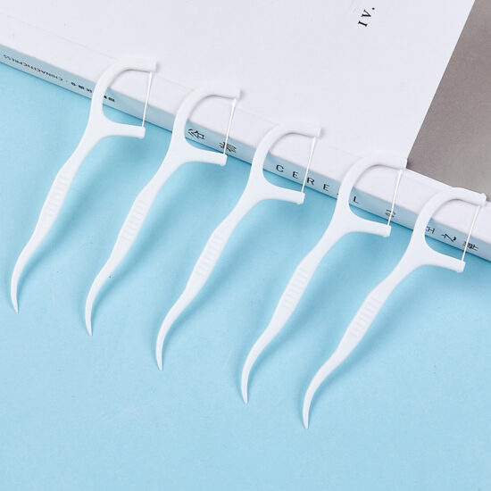  Individually Wrapped Disposable Dental Floss Picks for Hotels, Restaurants, and Hospitals